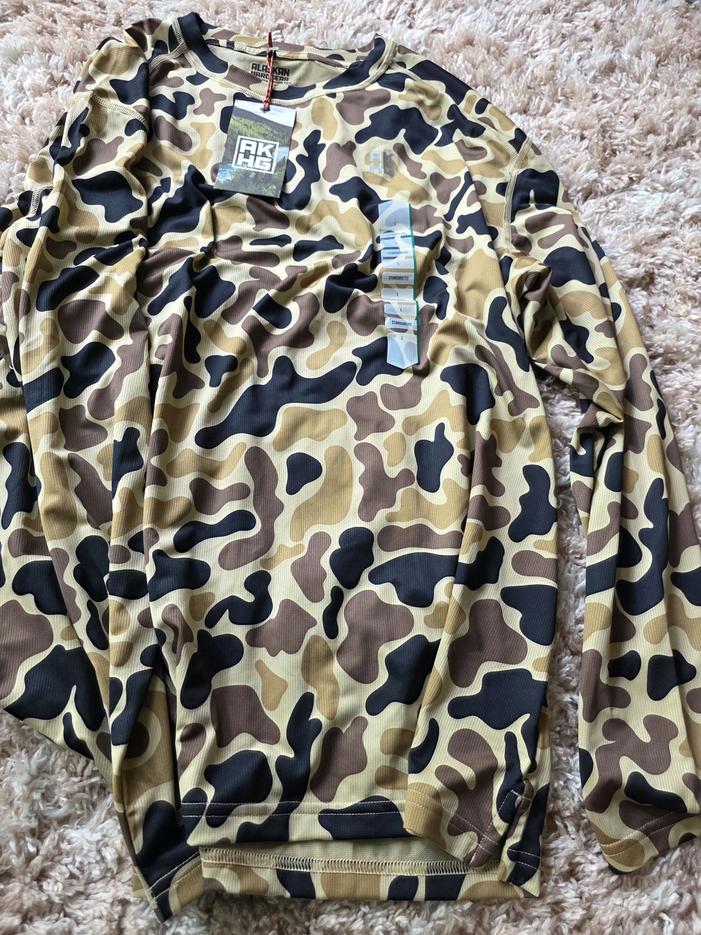 AK HG Camo Long Sleeve Top in Tan, Brown & Black